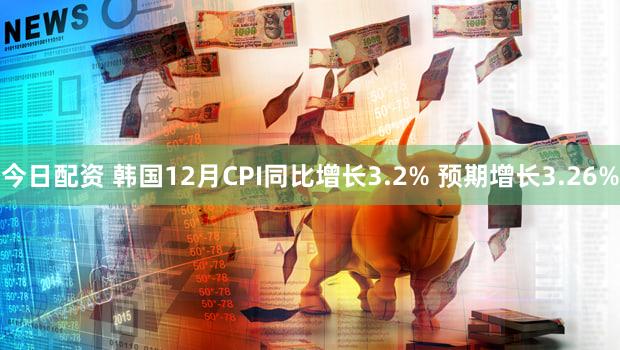 今日配资 韩国12月CPI同比增长3.2% 预期增长3.26%